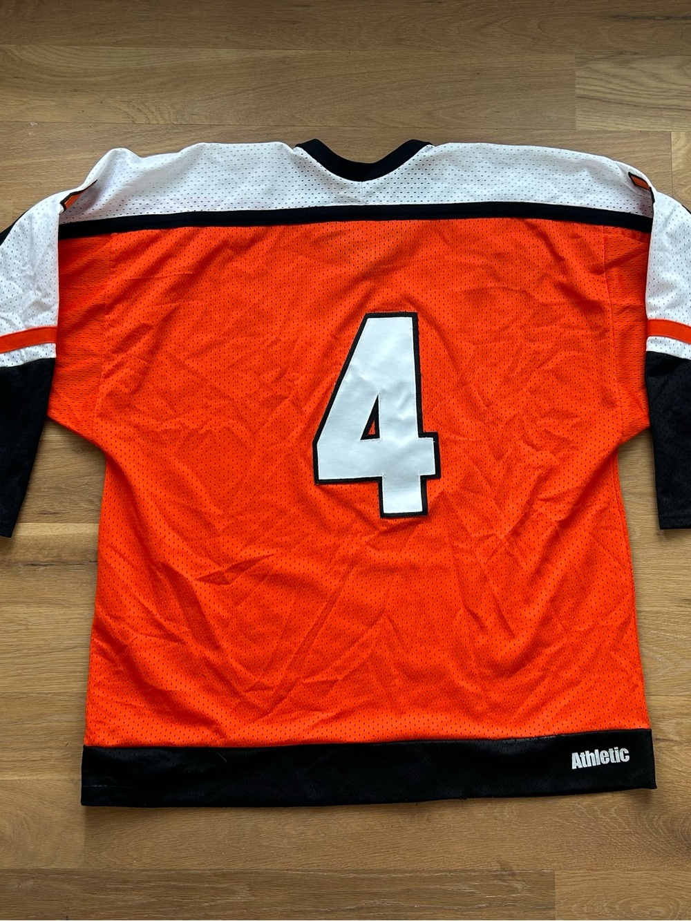 Vintage Abercrombie & Fitch Orange Mesh Hockey Jersey - Picture 4 of 16